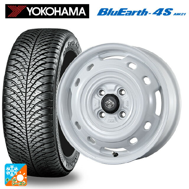 【6/15〜16限定 全品P5倍＆クーポン】165/55R15 75V ヨコハマ ブルーアース4S AW21 トピー ランドフット XFG WH 15-4.5J 国産車用 オールシーズンタイヤホイール4本セット