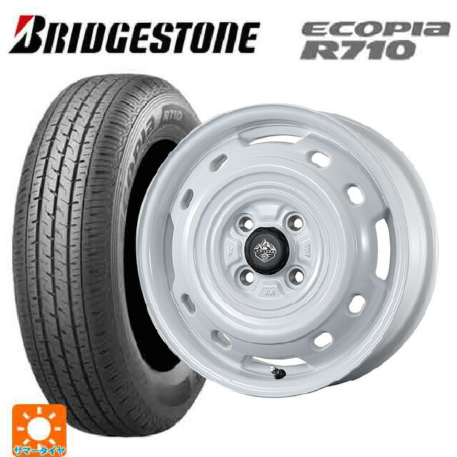 145/80R12 80/78N ブリヂストン エコピア R710 正規品 トピー ランドフット XFG WH 12-3.5J 国産車用 サマータイヤホイール4本セット
