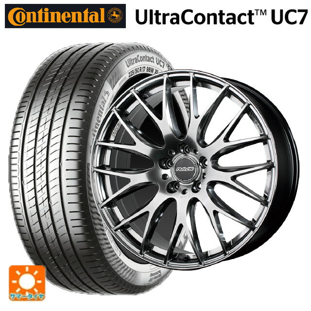 スバル レヴォーグ(VN系)用 225/45R18 95Y XL コンチネンタル ウルトラコンタクト UC7 正規品 ホムラ 2×9 プラス QNK 新品サマータイヤホイール 4本セット