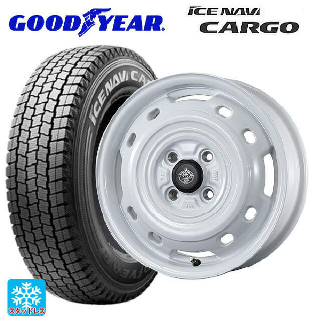 【8/11 1:59迄 最大3万円OFFクーポン】145/80R12 80/78N グッドイヤー アイスナビ カーゴ トピー ランドフット XFG WH 12-3.5J 国産車用 スタッドレスタイヤホイール4本セット