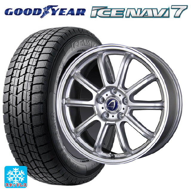【6/22 20時〜 全品P5倍＆クーポン】215/65R16 98Q グッドイヤー アイスナビ7(数量限定) テクノピア アルテミス LSW メタリックシルバー 16-6.5J 国産車用 スタッドレスタイヤホイール4本セット