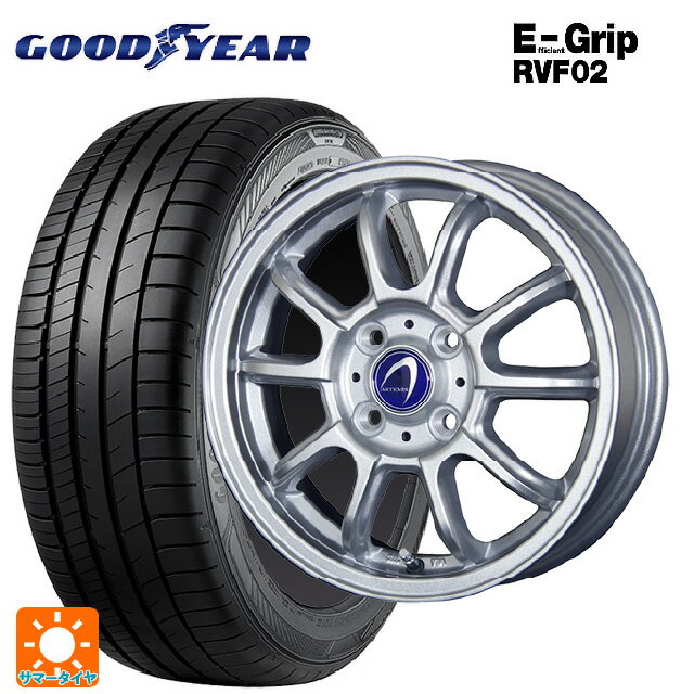 155/65R13 73H グッドイヤー エフィシェントグリップ RVF02 テクノピア アルテミス LSW メタリックシルバー 13-4J 国産車用 サマータイヤホイール4本セット