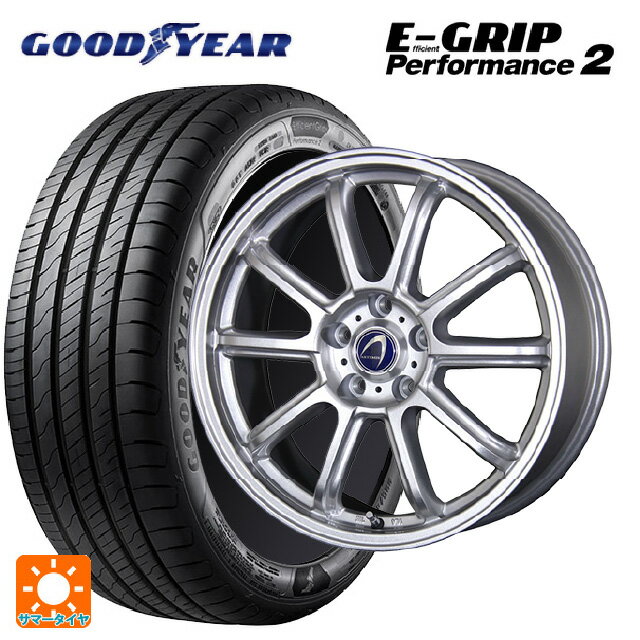 【6/22 20時〜 全品P5倍＆クーポン】215/65R16 98V グッドイヤー エフィシェントグリップ パフォーマンス2 テクノピア アルテミス LSW メタリックシルバー 16-6.5J 国産車用 サマータイヤホイール4本セット