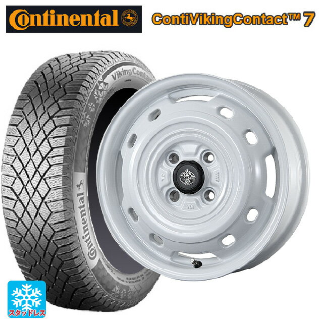 【6/22 20時〜 全品P5倍＆クーポン】155/65R14 75T コンチネンタル コンチバイキングコンタクト7 正規品 トピー ランドフット XFG WH 14-4.5J 国産車用 スタッドレスタイヤホイール4本セット