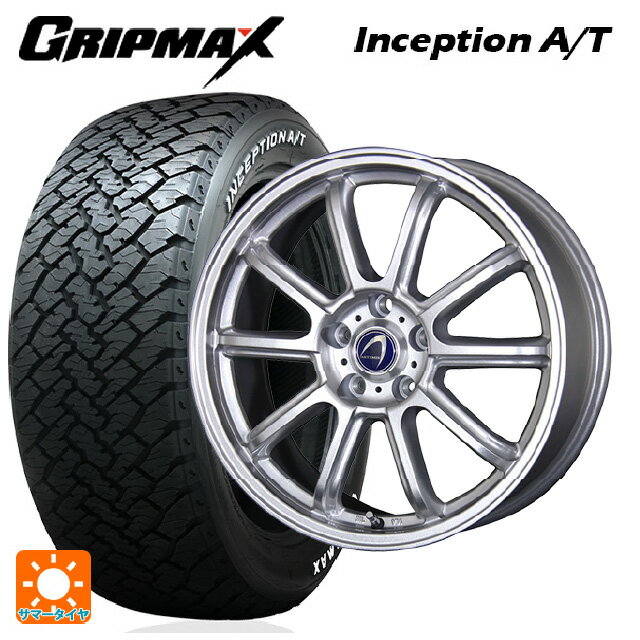 【6/22 20時〜 全品P5倍＆クーポン】215/65R16 98T グリップマックス インセプション A/T ホワイトレター テクノピア アルテミス LSW メタリックシルバー 16-6.5J 国産車用 サマータイヤホイール4本セット