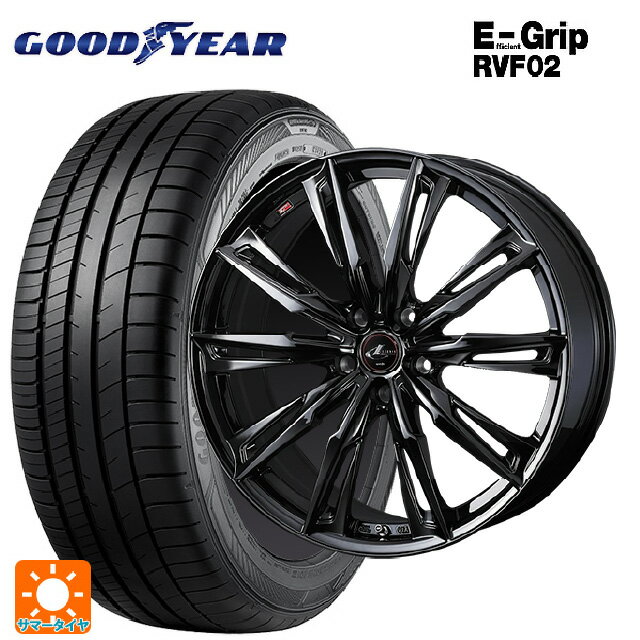 【6/15〜16限定 全品P5倍＆クーポン】スバル レガシィアウトバック(BS系)用 225/55R18 102V XL グッドイヤー エフィシェントグリップ RVF02 ウェッズ レオニス GX HYPER BMC 新品サマータイヤホイール 4本セット