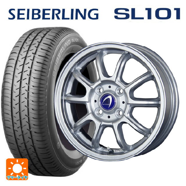 2025年製 155/65R14 75S セイバーリング セイバーリング SL101(ブリヂストン工場生産) テクノピア アルテミス LSW メタリックシルバー 14-4.5J 国産車用 サマータイヤホイール4本セット