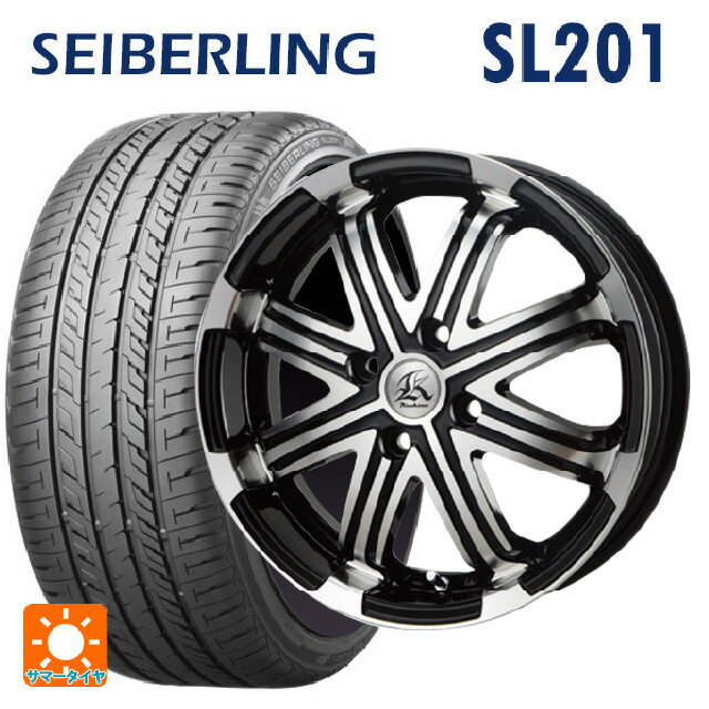 165/45R16 74V XL セイバーリング セイバーリング SL201(ブリヂストン工場生産） テクノピア カシーナ V1 ブラックポリッシュ 16-5J 国産車用 サマータイヤホイール4本セット