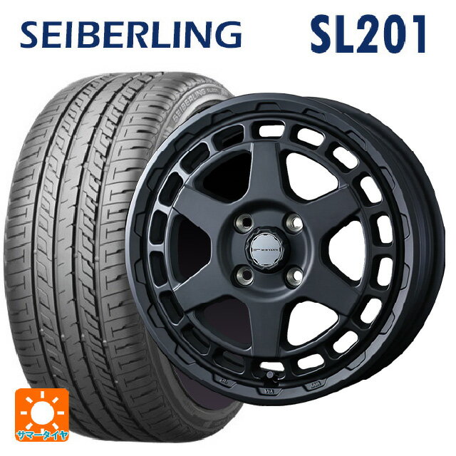 【6/15〜16限定 全品P5倍＆クーポン】165/55R15 75V セイバーリング セイバーリング SL201(ブリヂストン工場生産） ウェッズ マッドヴァンス X タイプS フルマットブラック 15-4.5J 国産車用 サマータイヤホイール4本セット