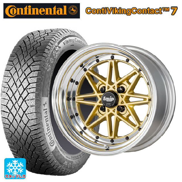 【6/22 20時〜 全品P5倍＆クーポン】175/65R14 86T XL コンチネンタル コンチバイキングコンタクト7 正規品 ワーク エクイップ 03 GLD 14-5.5J 国産車用 スタッドレスタイヤホイール4本セット