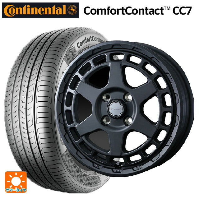【6/22 20時〜 全品P5倍＆クーポン】165/65R14 79T コンチネンタル コンフォートコンタクト CC7 正規品 ウェッズ マッドヴァンス X タイプS フルマットブラック 14-5J 国産車用 サマータイヤホイール4本セット