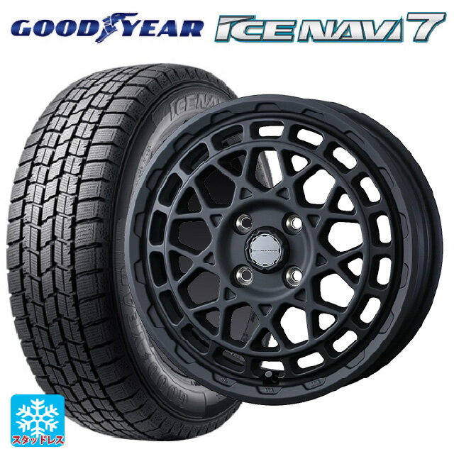 165/55R15 75Q グッドイヤー アイスナビ7(数量限定) ウェッズ マッドヴァンス X タイプM フルマットブラック 15-4.5J 国産車用 スタッドレスタイヤホイール4本セット