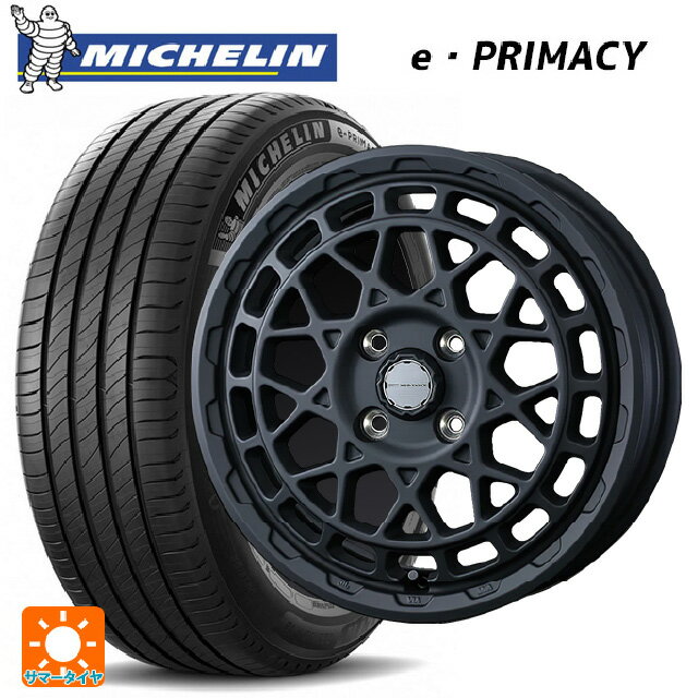 【6/22 20時〜 全品P5倍＆クーポン】155/65R14 79H XL ミシュラン Eプライマシー 正規品 # ウェッズ マッドヴァンス X タイプF フルマットブラック 14-4.5J 国産車用 サマータイヤホイール4本セット