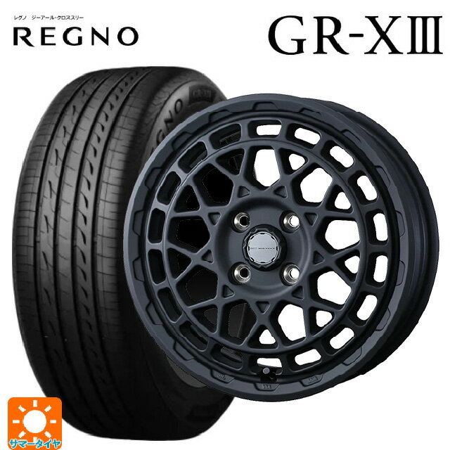 【6/22 20時〜 全品P5倍＆クーポン】155/65R14 75H ブリヂストン レグノ GR-X3 正規品 # ウェッズ マッドヴァンス X タイプM フルマットブラック 14-4.5J 国産車用 サマータイヤホイール4本セット
