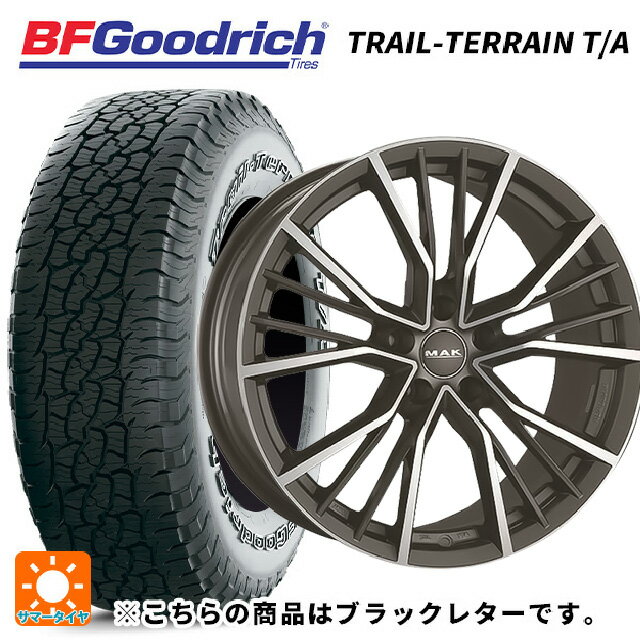 【6/22 20時〜 全品P5倍＆クーポン】アウディ Q3(F3系)用 235/55R18 104H XL BFグッドリッチ トレイルテレーン T/A ブラックレター 正規品 阿部商会 マック ユニオン ガンメタリックミラー 新品サマータイヤホイール 4本セット