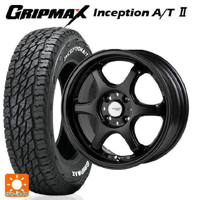【6/22 20時〜 全品P5倍＆クーポン】185/60R15 84H グリップマックス インセプション A/T2 ホワイトレター ゴジゲン セミグロスブラック 15-5.5J 国産車用 サマータイヤホイール4本セット
