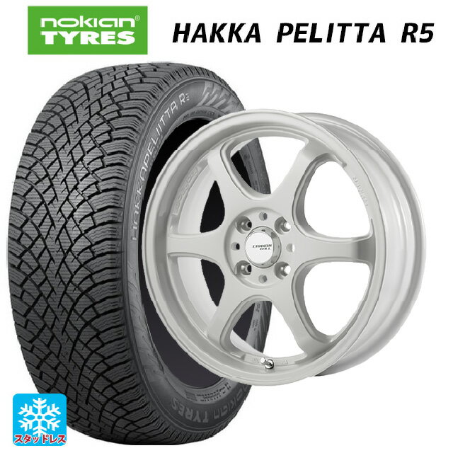 【6/22 20時〜 全品P5倍＆クーポン】185/60R15 88R XL ノキアン ハッカペリッタR5 ゴジゲン ホワイト 15-5.5J 国産車用 スタッドレスタイヤホイール4本セット