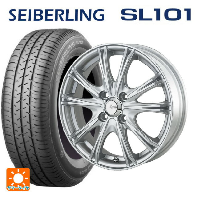 【6/15〜16限定 全品P5倍＆クーポン】155/65R13 73S セイバーリング セイバーリング SL101(ブリヂストン工場生産） ゴジゲン メタリックシルバー 13-4J 国産車用 サマータイヤホイール4本セット