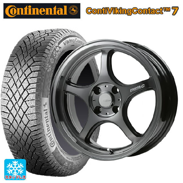 【6/20限定 全品P5倍＆クーポン】175/65R14 86T XL コンチネンタル コンチバイキングコンタクト7 正規品 ゴジゲン ダーククリア 14-5J 国産車用 スタッドレスタイヤホイール4本セット