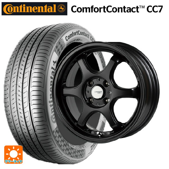 195/55R15 85V コンチネンタル コンフォートコンタクト CC7 正規品 ゴジゲン セミグロスブラック 15-5.5J 国産車用 サマータイヤホイール4本セット