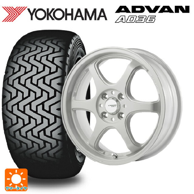 【6/22 20時〜 全品P5倍＆クーポン】185/60R15 84Q ヨコハマ アドバン A036 正規品 ゴジゲン ホワイト 15-5.5J 国産車用 サマータイヤホイール4本セット