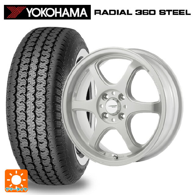 【6/22 20時〜 全品P5倍＆クーポン】215/65R16 96S ヨコハマ ラディアル360スチール ホワイトリボン ゴジゲン ホワイト 16-6.5J 国産車用 サマータイヤホイール4本セット