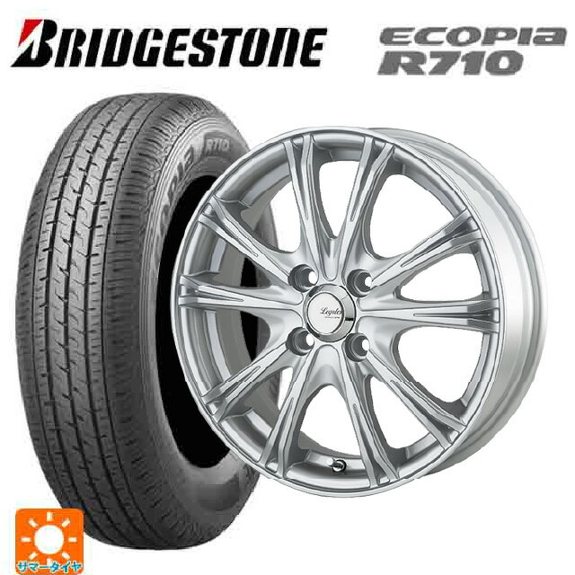 145/80R12 80/78N ブリヂストン エコピア R710 正規品 # ゴジゲン メタリックシルバー 12-4J 国産車用 サマータイヤホイール4本セット
