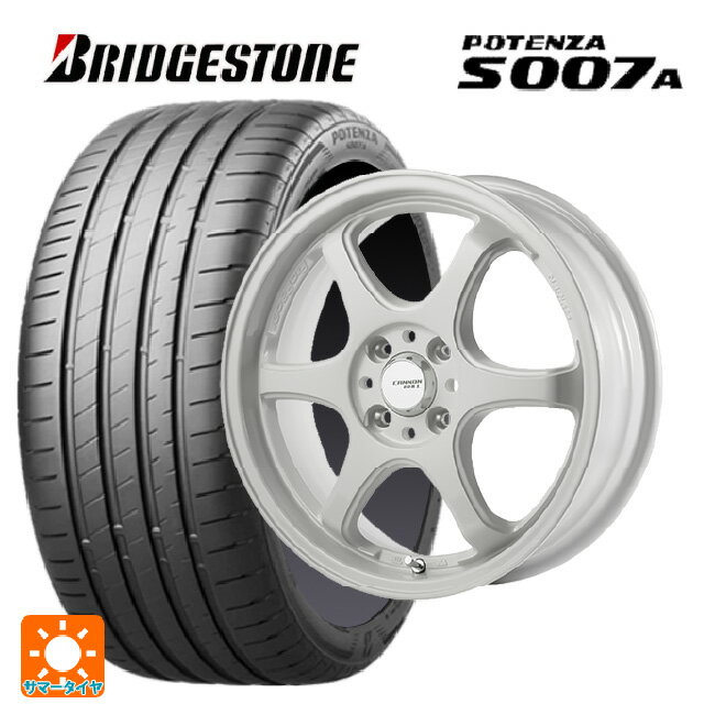 205/55R16 94W XL ブリヂストン ポテンザ S007A 正規品 ゴジゲン ホワイト 16-6.5J 国産車用 サマータイヤホイール4本セット