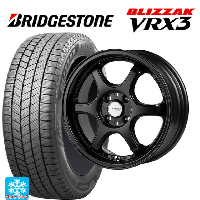 2024年製 165/55R15 75Q ブリヂストン ブリザック VRX3 正規品 ゴジゲン セミグロスブラック 15-5J 国産車用 スタッドレスタイヤホイール4本セット