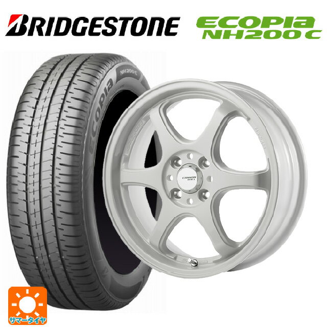 【6/22 20時〜 全品P5倍＆クーポン】175/55R15 77V ブリヂストン エコピア NH200C 正規品 # ゴジゲン ホワイト 15-5.5J 国産車用 サマータイヤホイール4本セット