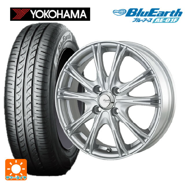 【6/22 20時〜 全品P5倍＆クーポン】185/60R15 84H ヨコハマ ブルーアース AE01F # ゴジゲン メタリックシルバー 15-5.5J 国産車用 サマータイヤホイール4本セット