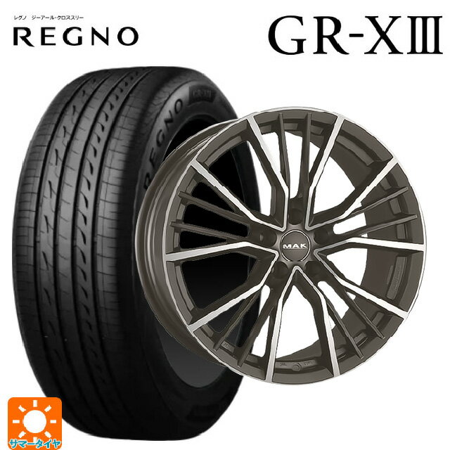 【6/22 20時〜 全品P5倍＆クーポン】アウディ Q3RS(8U系)用 255/45R18 99W ブリヂストン レグノ GR-X3 正規品 # 阿部商会 マック ユニオン ガンメタリックミラー 新品サマータイヤホイール 4本セット