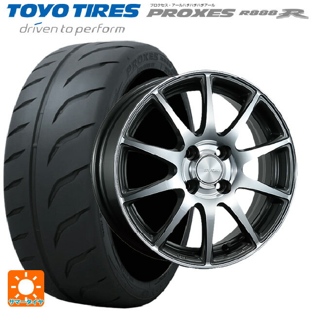 【6/22 20時〜 全品P5倍＆クーポン】195/55R15 89V XL トーヨー プロクセス R888R ブリヂストン エコフォルム CRS23 GM/N 15-5.5J 国産車用 サマータイヤホイール4本セット