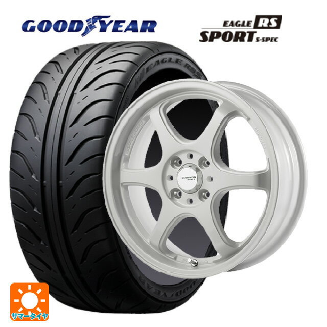 【6/22 20時〜 全品P5倍＆クーポン】195/55R15 84V グッドイヤー イーグル RS スポーツ S-スペック ゴジゲン ホワイト 15-5.5J 国産車用 サマータイヤホイール4本セット