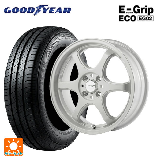 【6/11 1:59迄 全品ポイント5倍】165/50R15 73V グッドイヤー エフィシェントグリップ エコ EG02 ゴジゲン ホワイト 15-5J 国産車用 サマータイヤホイール4本セット