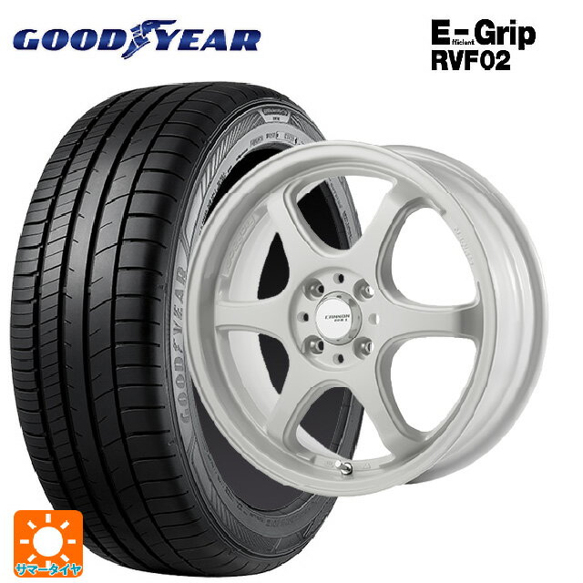 【6/22 20時〜 全品P5倍＆クーポン】175/55R15 77V グッドイヤー エフィシェントグリップ RVF02 ゴジゲン ホワイト 15-5.5J 国産車用 サマータイヤホイール4本セット