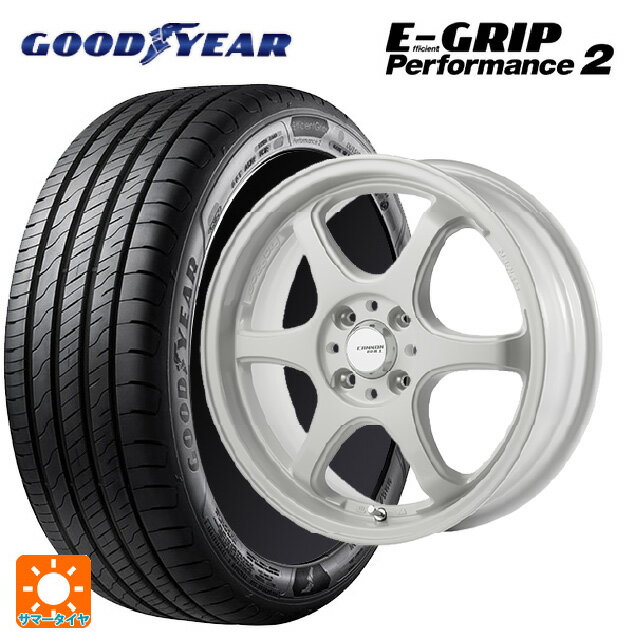【6/22 20時〜 全品P5倍＆クーポン】205/60R16 96W グッドイヤー エフィシェントグリップ パフォーマンス2 ゴジゲン ホワイト 16-6.5J 国産車用 サマータイヤホイール4本セット