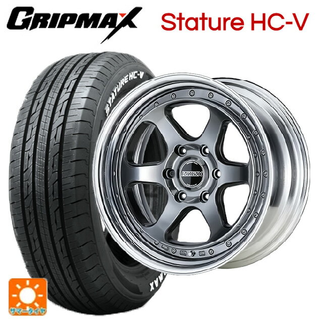 トヨタ ハイエース(200系)用 225/50R18 107/105H グリップマックス スタチャーHCV ホワイトレター シーアールエス エセックス EL ハイパーグロス 新品サマータイヤホイール 4本セット