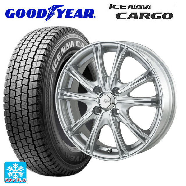 トヨタ サクシード(160系)用 175/80R14 99/98N グッドイヤー アイスナビ カーゴ ゴジゲン メタリックシルバー 新品スタッドレスタイヤホイール 4本セット