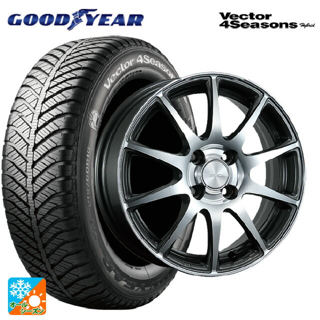 【6/22 20時〜 全品P5倍＆クーポン】185/60R15 84H グッドイヤー ベクターフォーシーズンズ ハイブリッド ブリヂストン エコフォルム CRS23 GM/N 15-5.5J 国産車用 オールシーズンタイヤホイール4本セット