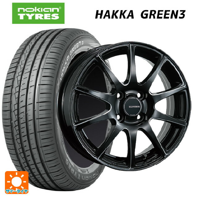 【6/22 20時〜 全品P5倍＆クーポン】175/65R14 86T XL ノキアン ハッカ グリーン3 ブリヂストン エコフォルム CRS23 B/MN 14-5.5J 国産車用 サマータイヤホイール4本セット