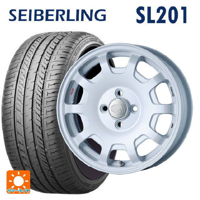 165/50R15 73V セイバーリング セイバーリング SL201(ブリヂストン工場生産） エンケイ オール フォー KCR パールホワイト 15-5J 国産車用 サマータイヤホイール4本セット
