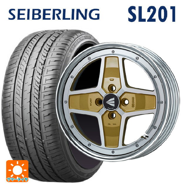 165/55R15 75V セイバーリング セイバーリング SL201(ブリヂストン工場生産） エンケイ ネオクラシック アパッチ2 マシニングゴールド 15-5J 国産車用 サマータイヤホイール4本セット