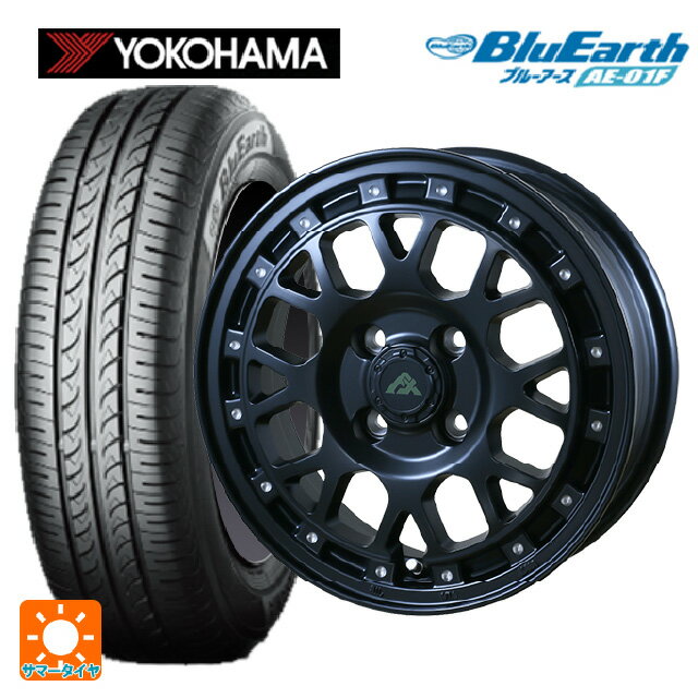 【6/22 20時〜 全品P5倍＆クーポン】175/65R14 82S ヨコハマ ブルーアース AE01F ドゥオール フェニーチェ XC8 マットブラックミルド 14-5J 国産車用 サマータイヤホイール4本セット