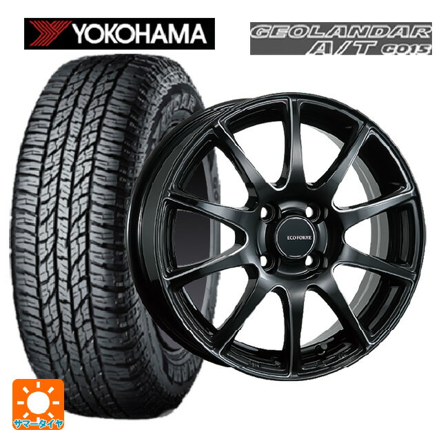【6/22 20時〜 全品P5倍＆クーポン】155/65R14 75H ヨコハマ ジオランダー A/T G015 ブラックレター 正規品 ブリヂストン エコフォルム CRS23 B/MN 14-4.5J 国産車用 サマータイヤホイール4本セット