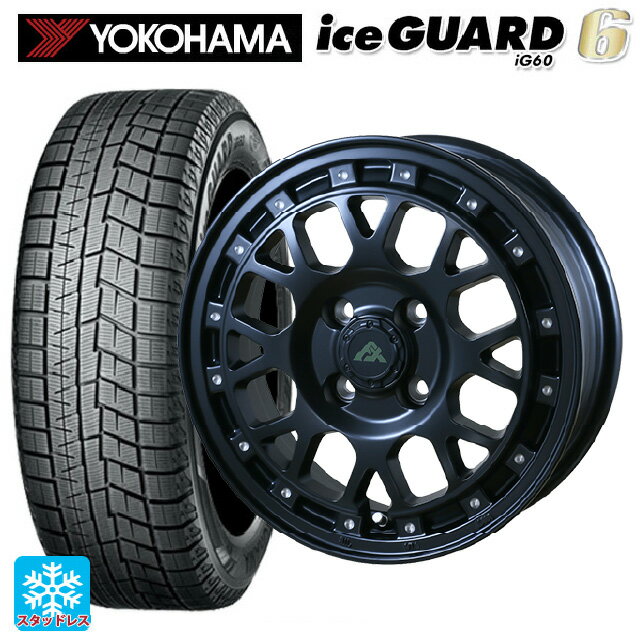 185/70R14 88Q ヨコハマ アイスガード6(IG60) ドゥオール フェニーチェ XC8 マットブラックミルド 14-5J 国産車用 スタッドレスタイヤホイール4本セット