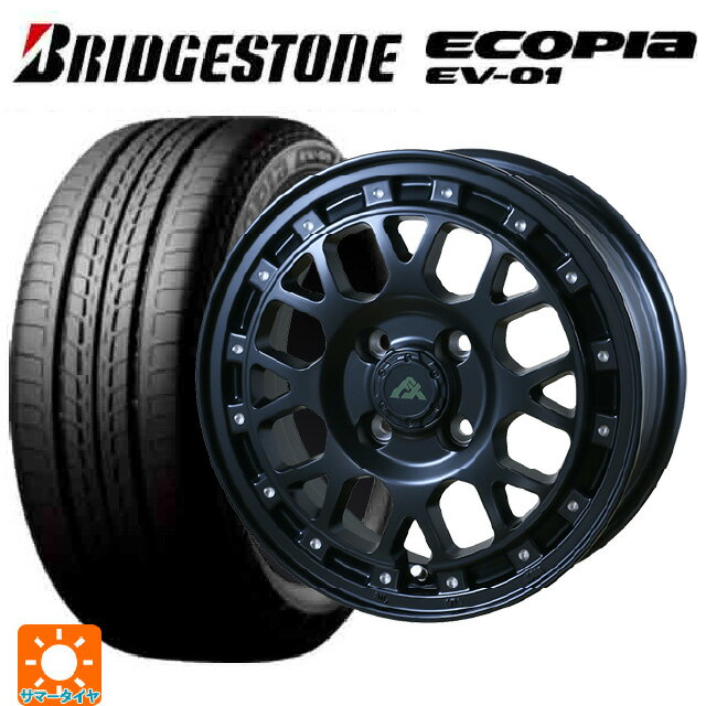【10/14 20時〜最大3万円OFFクーポン】175/55R15 77V ブリヂストン エコピア EV-01 正規品 ドゥオール フェニーチェ XC8 マットブラックミルド 15-6J 国産車用 サマータイヤホイール4本セット