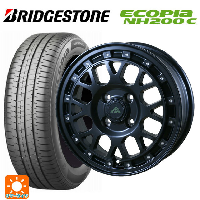 【6/11 1:59迄 全品ポイント5倍】175/65R14 82S ブリヂストン エコピア NH200C 正規品 # ドゥオール フェニーチェ XC8 マットブラックミルド 14-5J 国産車用 サマータイヤホイール4本セット