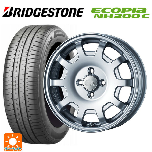 ダイハツ タフト(LA900/LA910)用 165/65R15 81S ブリヂストン エコピア NH200C 正規品 エンケイ オール フォー KCR スパークルシルバー 新品サマータイヤホイール 4本セット