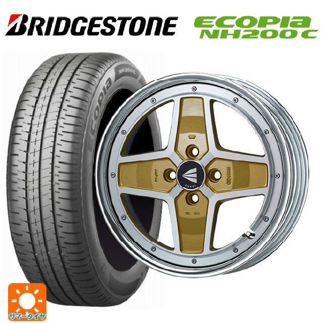 スズキ ハスラー(MR52/92S)用 165/65R15 81S ブリヂストン エコピア NH200C 正規品 エンケイ ネオクラシック アパッチ2 マシニングゴールド 新品サマータイヤホイール 4本セット